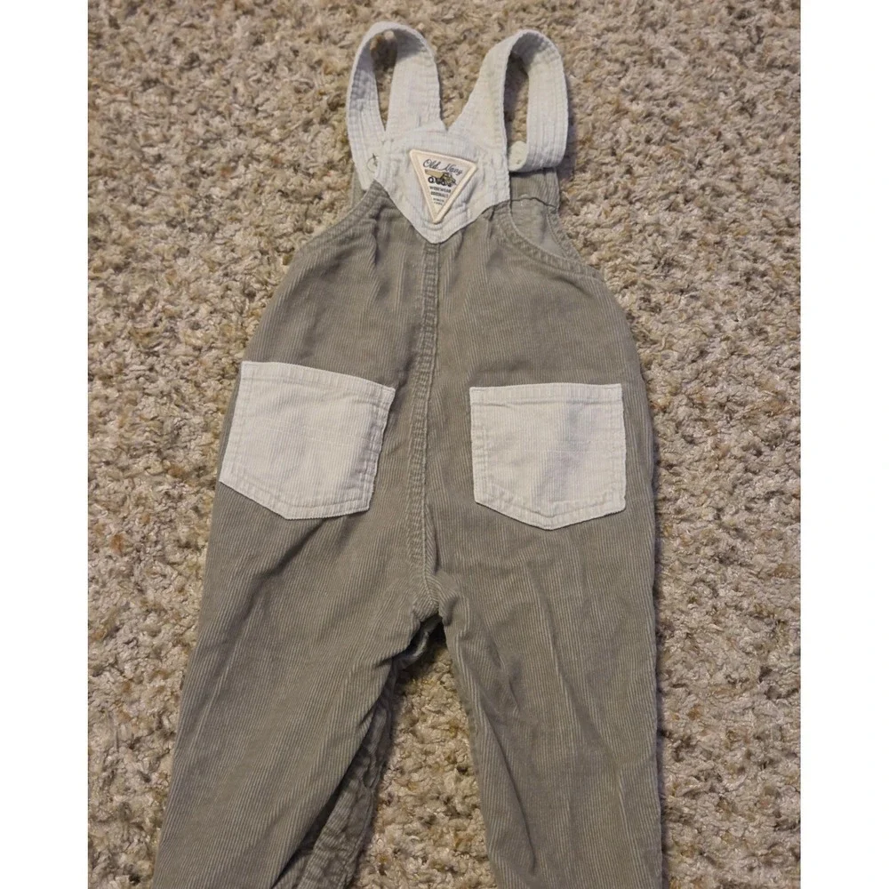 Old Navy Brown Tan Corduroy Overalls Baby Size 12-18 Months